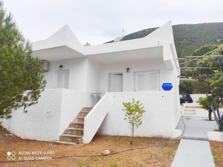 White Villa In Olive Trees And Seaview To Panagia Almiropótamos Eksteriør billede