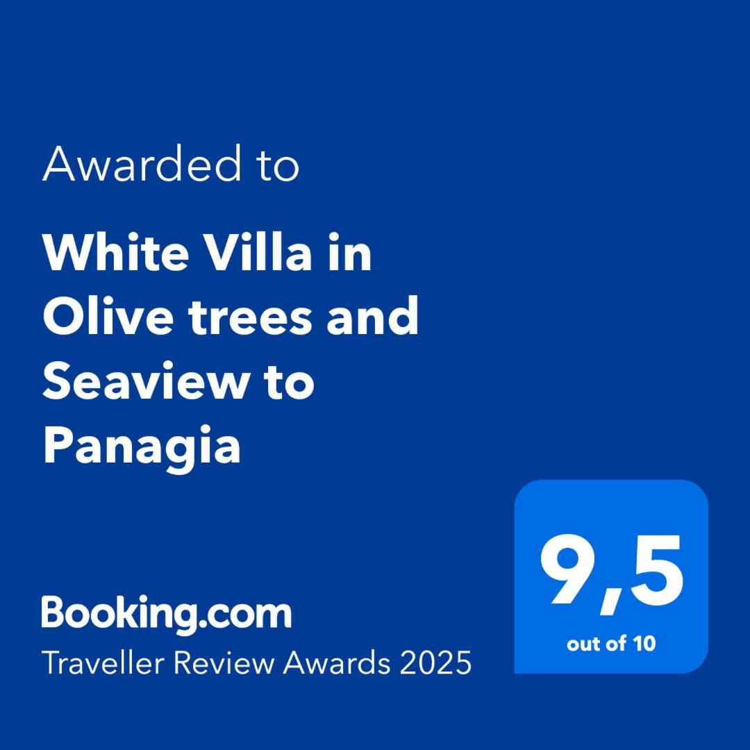 White Villa In Olive Trees And Seaview To Panagia Almiropótamos Eksteriør billede